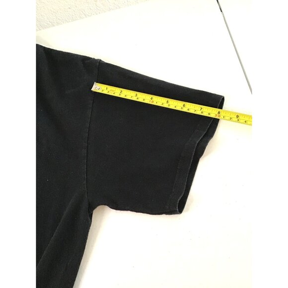 PORT & COMPANY- MENS BLACK FRONT GRAPHIC SHORT SLEEVE COTTON T-SHIRT SIZE MEDIUM - Picture 4 of 6